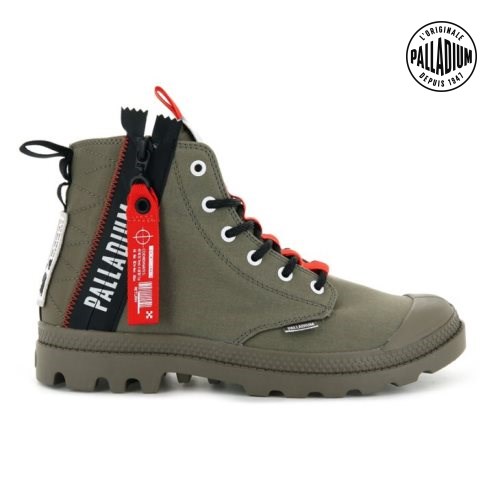 Pánské Boty Palladium Pampa Hi Ticket To Earth Olivy Zelené | CZ UJB-45L